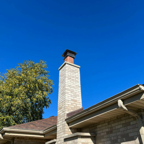 Finished chimney repair in New Lenox, Illinois